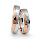 Fischer Trauringe Bicolor mit Diamanten - 38-07532-050/05-07532-050